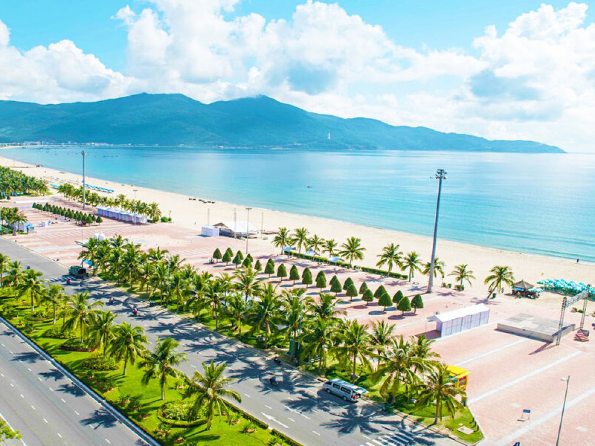 visiting My Khe beach in Danang