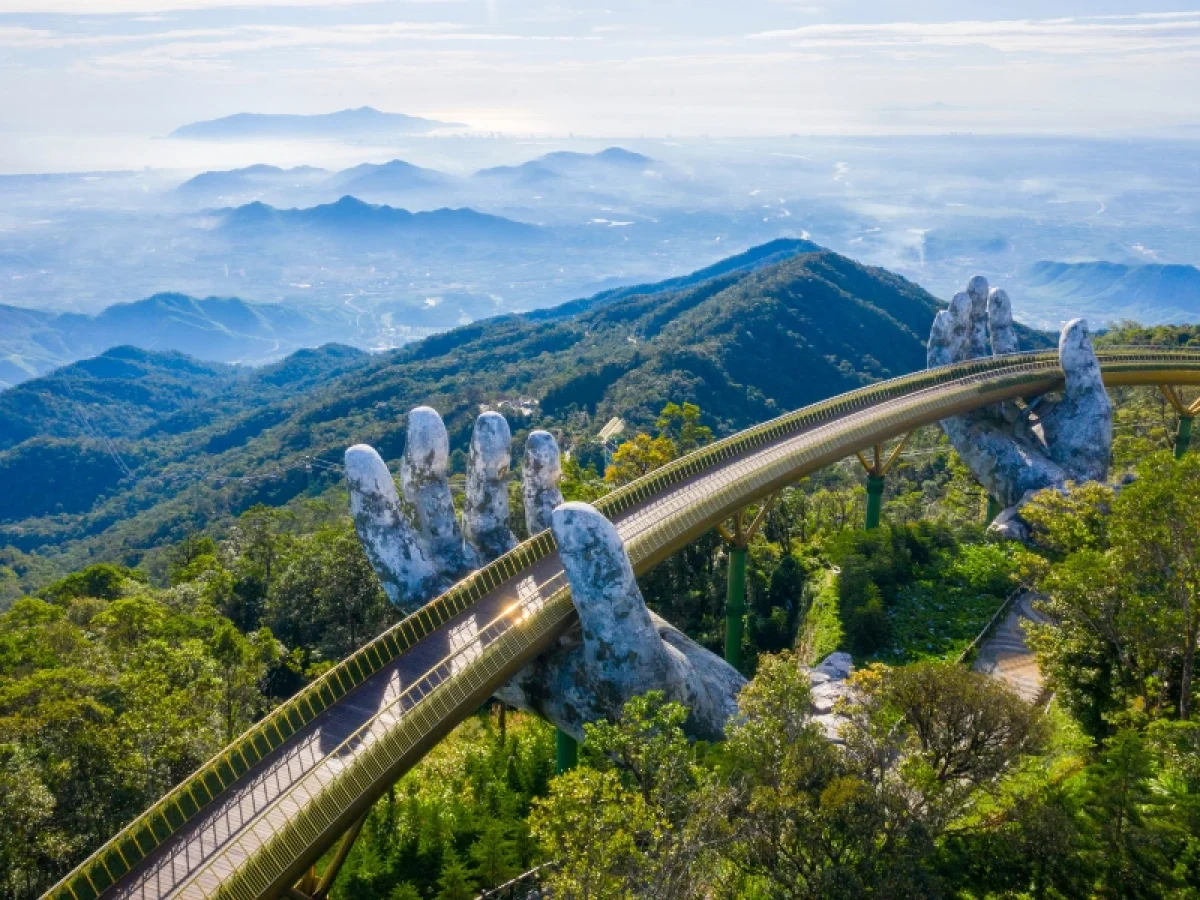 The outstanding view in the Golden Bridge Vietnam
