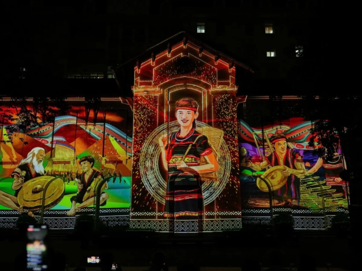 3D Mapping Light Show at Da Nang Museum 