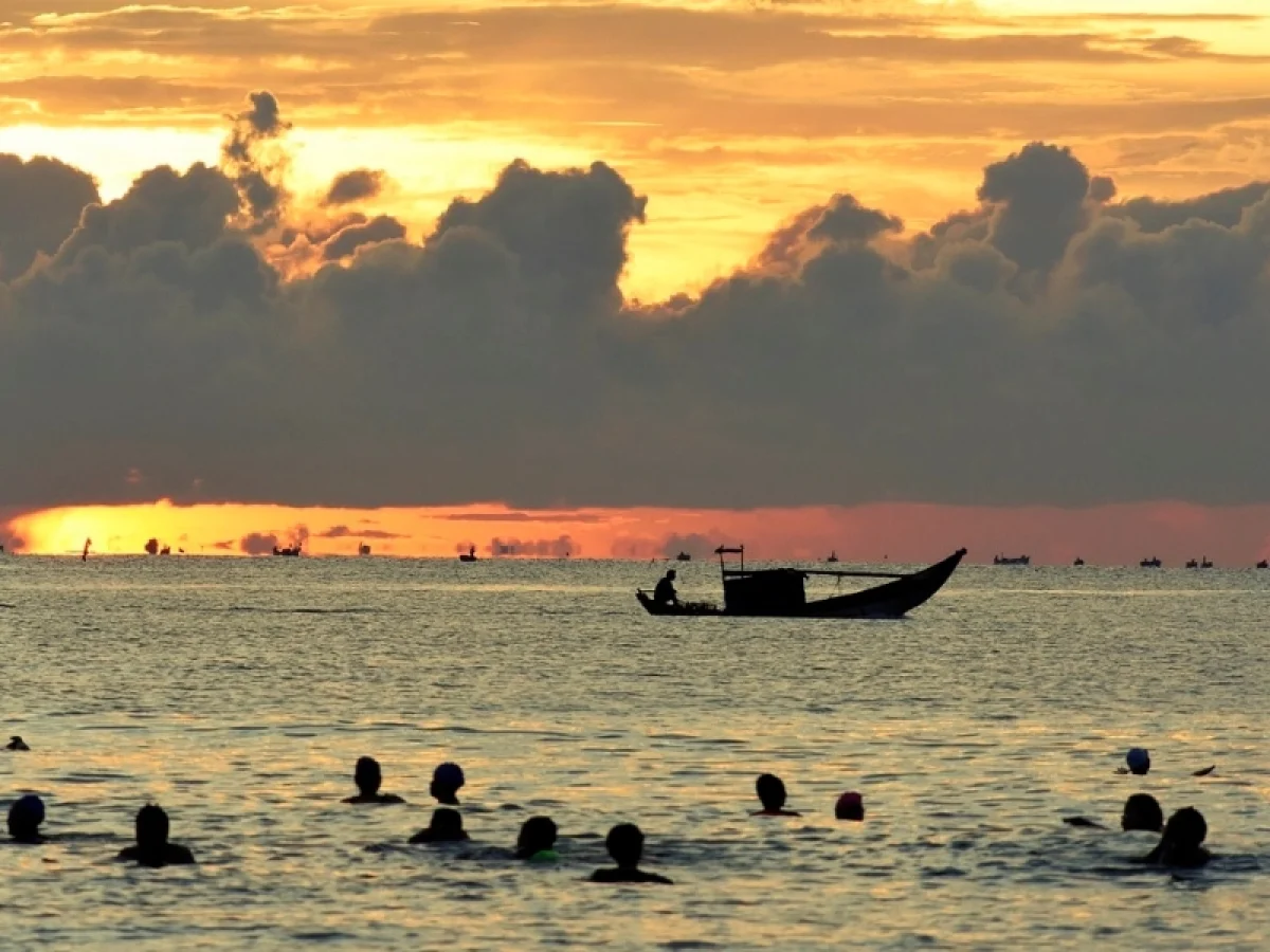 Coastal lifestyle of the residents in My Khe Beach